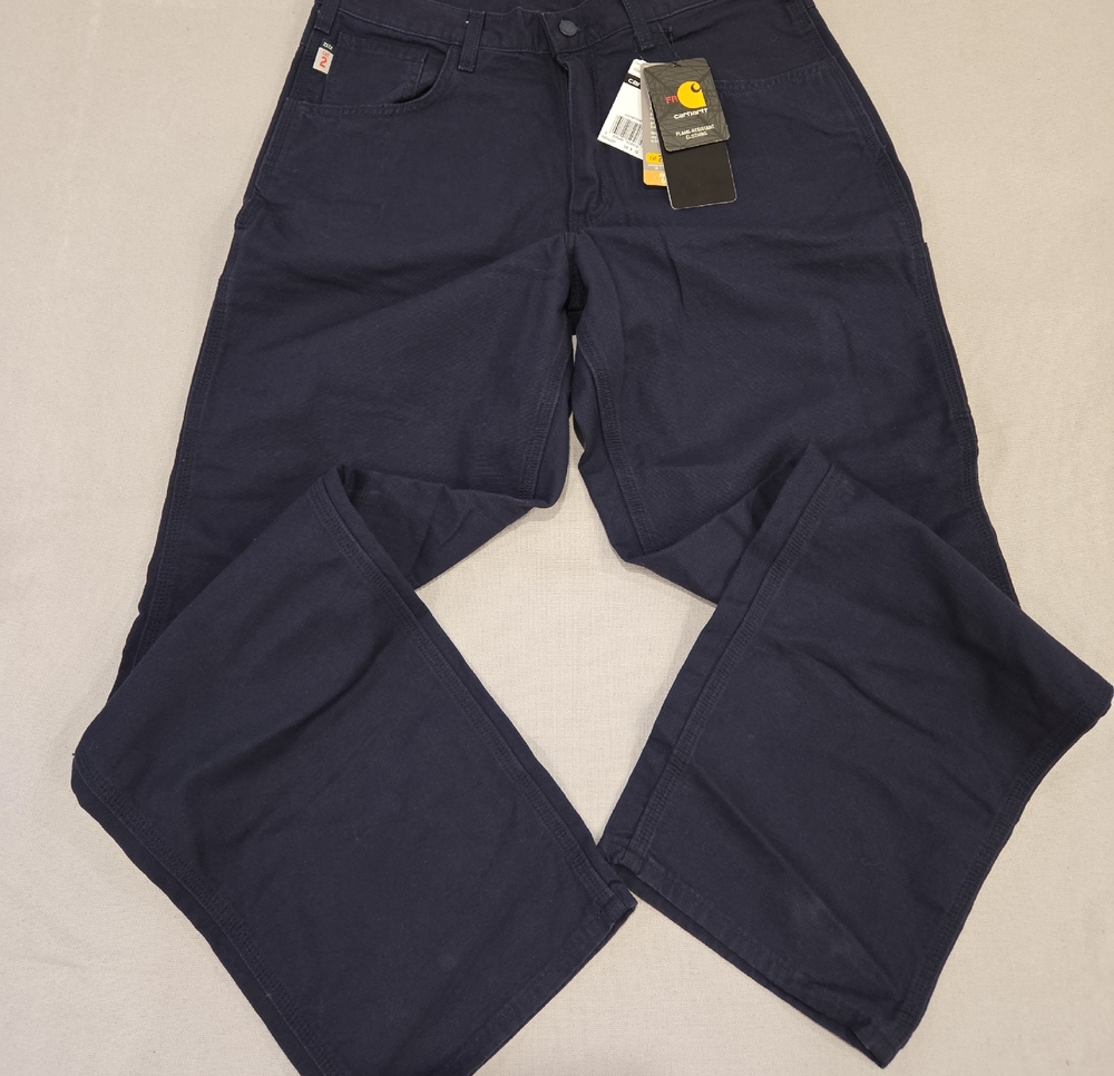 Carhartt FR CAT2 NFPA 70E/2112 Mens Blue Midweight Canvas Jeans Sz 34X32 NWT